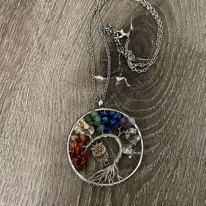 Rainbow tree and owl